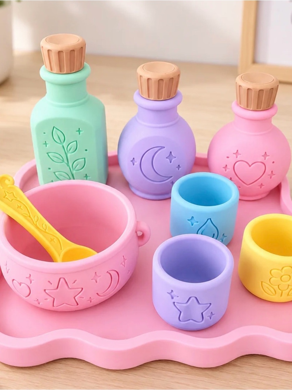 Kids Pastel Potion Playset - Pink, Purple, Mint, Blue, Yellow
